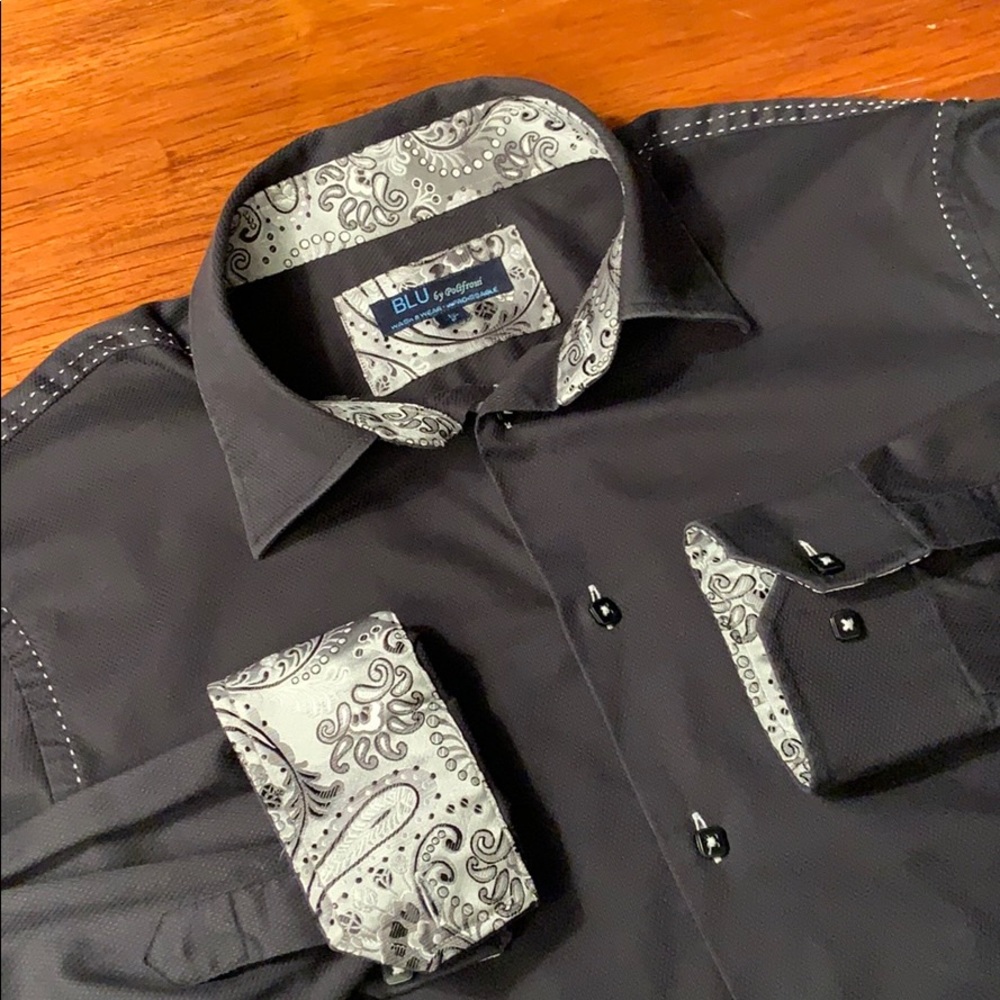 BLU by POLIFRONI LS Button Down Dress Shirt (M-50)